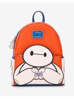 Loungefly Disney Baymax Lenticular Heart Hands Mini Backpack NWT